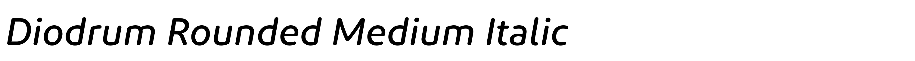 Diodrum Rounded Medium Italic